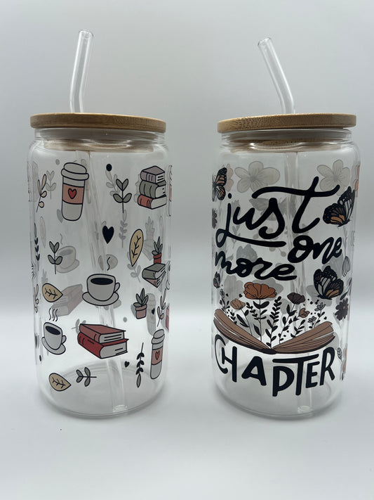 Glass bookish tumbler